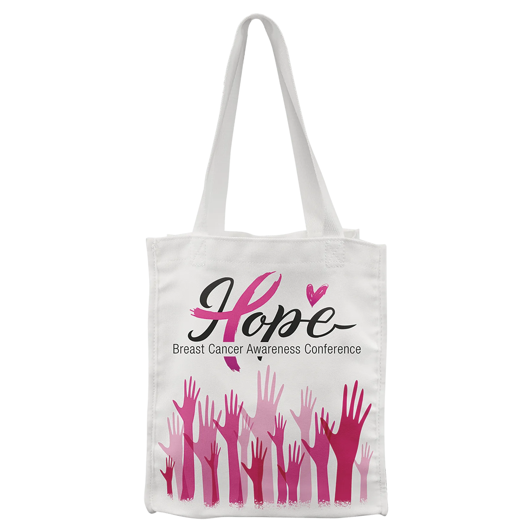 10X12 WHT CANVAS GIFT BAG