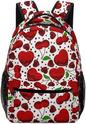 17 Inch Backpack Pattern Of The Cherry Laptop Backpack Shoulder Bag School Bookbag Casual Daypack