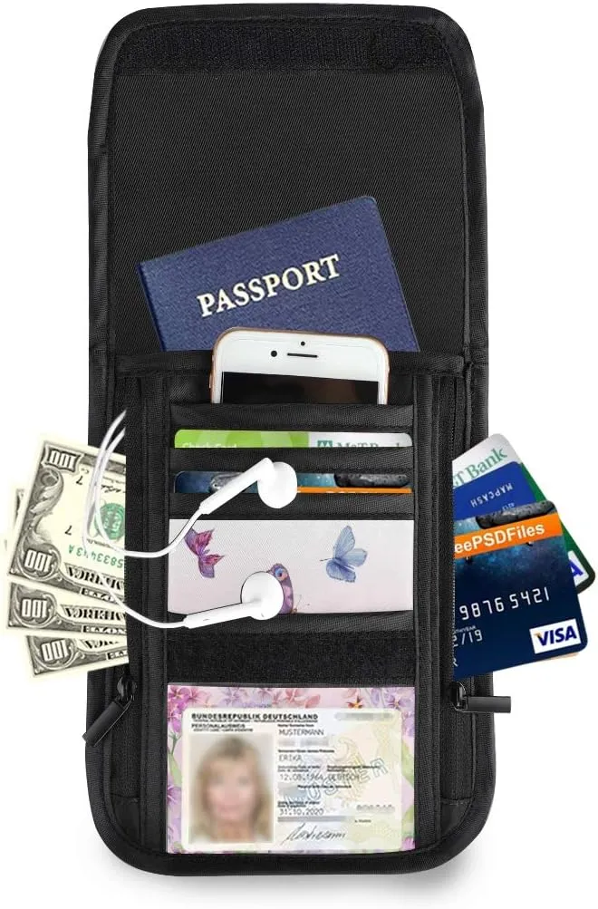 ALAZA Colorful Butterfly Floral Small Crossbody Wallet Purse Hydrangea Flower Cell Phone Bag Rfid Passport Holder with Credit Card Slots