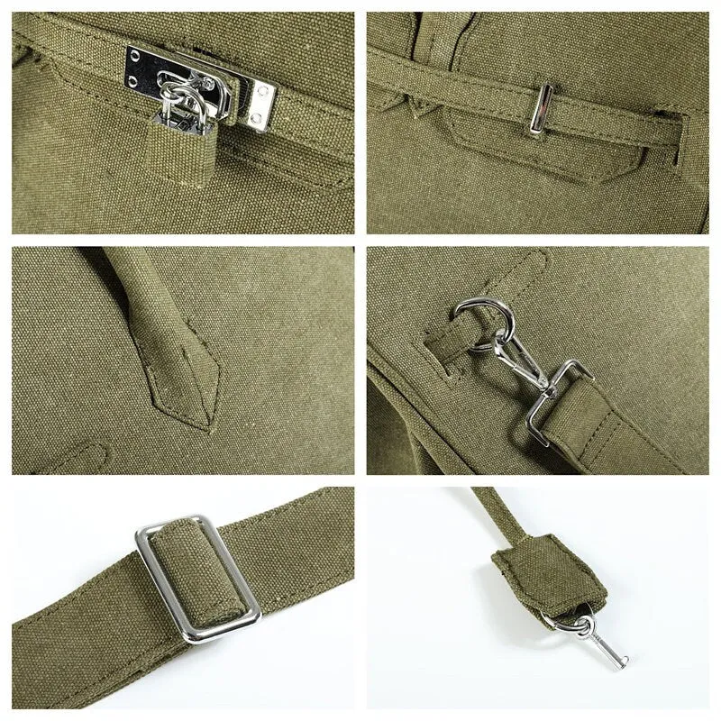 Army green birkin inspired canvas weekender overnight weekend travel bag fashion high street travel handbag