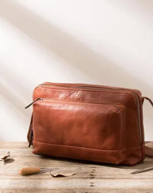 Black Brown Cool Leather Mens Shoulder Bags Messenger Bags for Men