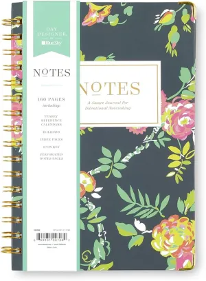 Blue Sky Day Designer for Notebook Journal, 160 Ruled Pages, Twin-Wire Binding, Hardcover, 5.75'' x 8.5'', Peyton Navy