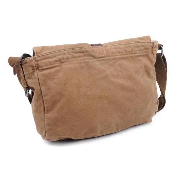 Canvas Black Mens 10 inches Postman Bag Canvas Messenger Bags Khaki Courier Bag For Men