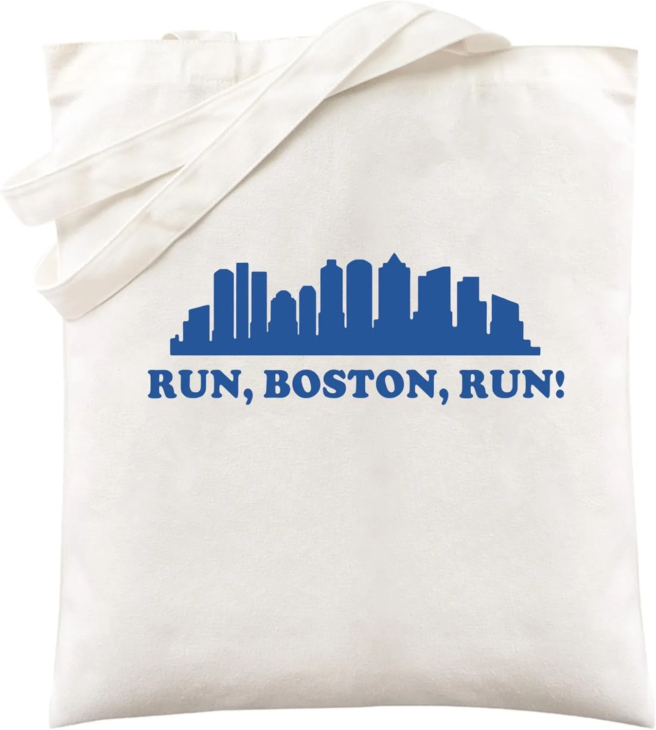 Canvas Shoulder Tote Bag for Men Women - Boston Marathon Route Graphic Unisex Reusable Grocery Bags