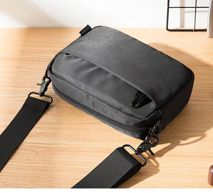 Casual Black Mens NYLON Mini Chest Bag Postman Bag Black Small Messenger Bags Side Bag for Men