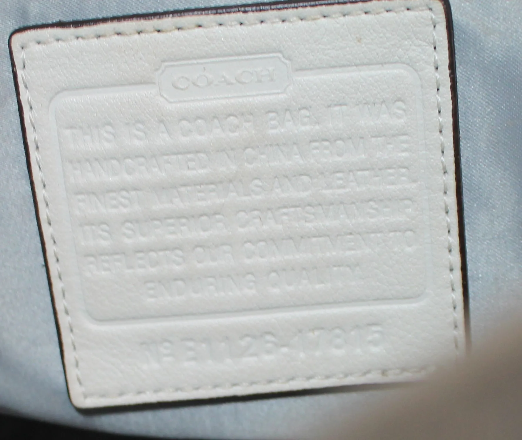 Coach Purse: 17815 Ivory Leather Shoulder Bag