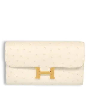Constance To Go Nata Crossbody Bag in Ostrich, Gold hardware