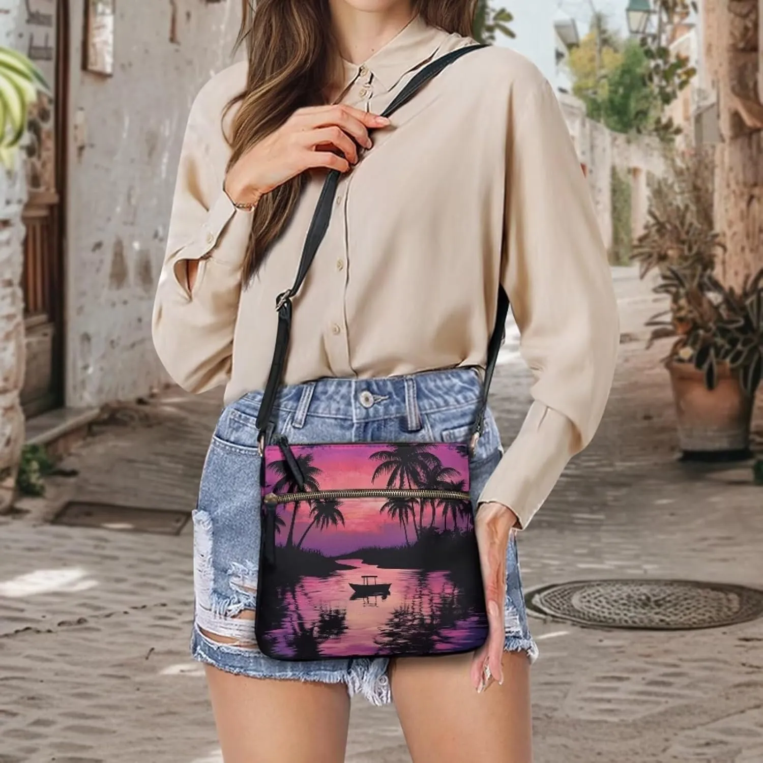 Crossbody Bag for Women with Adjustable Straps Tote Shoulder Bag Fashion PU Leather Satchel Purse Hobo Handbags