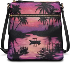 Crossbody Bag for Women with Adjustable Straps Tote Shoulder Bag Fashion PU Leather Satchel Purse Hobo Handbags