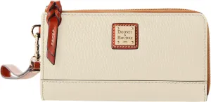 Dooney & Bourke Women's Folded Zip Wristlet in Pebble Grain Leather, with Detachable Wrist Strap