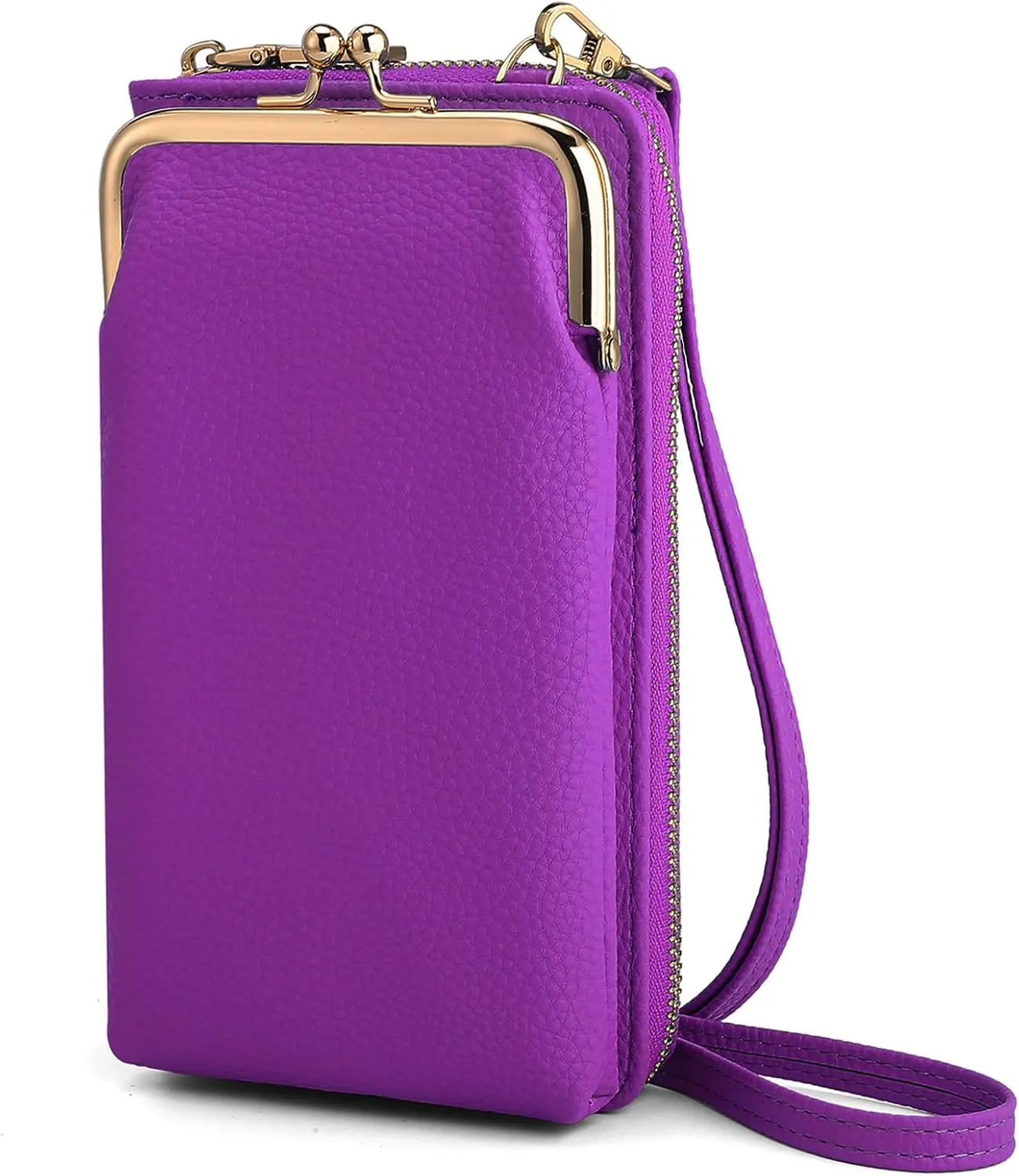 EASTNIGHTS Small Crossbody Phone Bag for Women Cell Phone Purse Wallet Kiss Lock Cute Shoulder Bag with Credit Card Slots