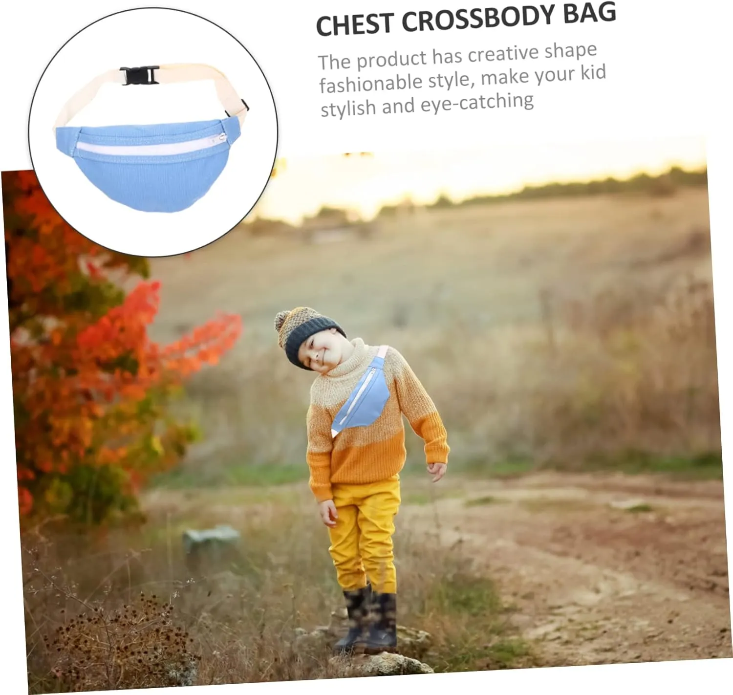 GALPADA 3pcs Multi-purpose Boy Girl Waist Bag for Boys and Girls Cross-body Canvas Pouch for Outdoor Activities Hiking and Travel Stylish Storage for and Essentials