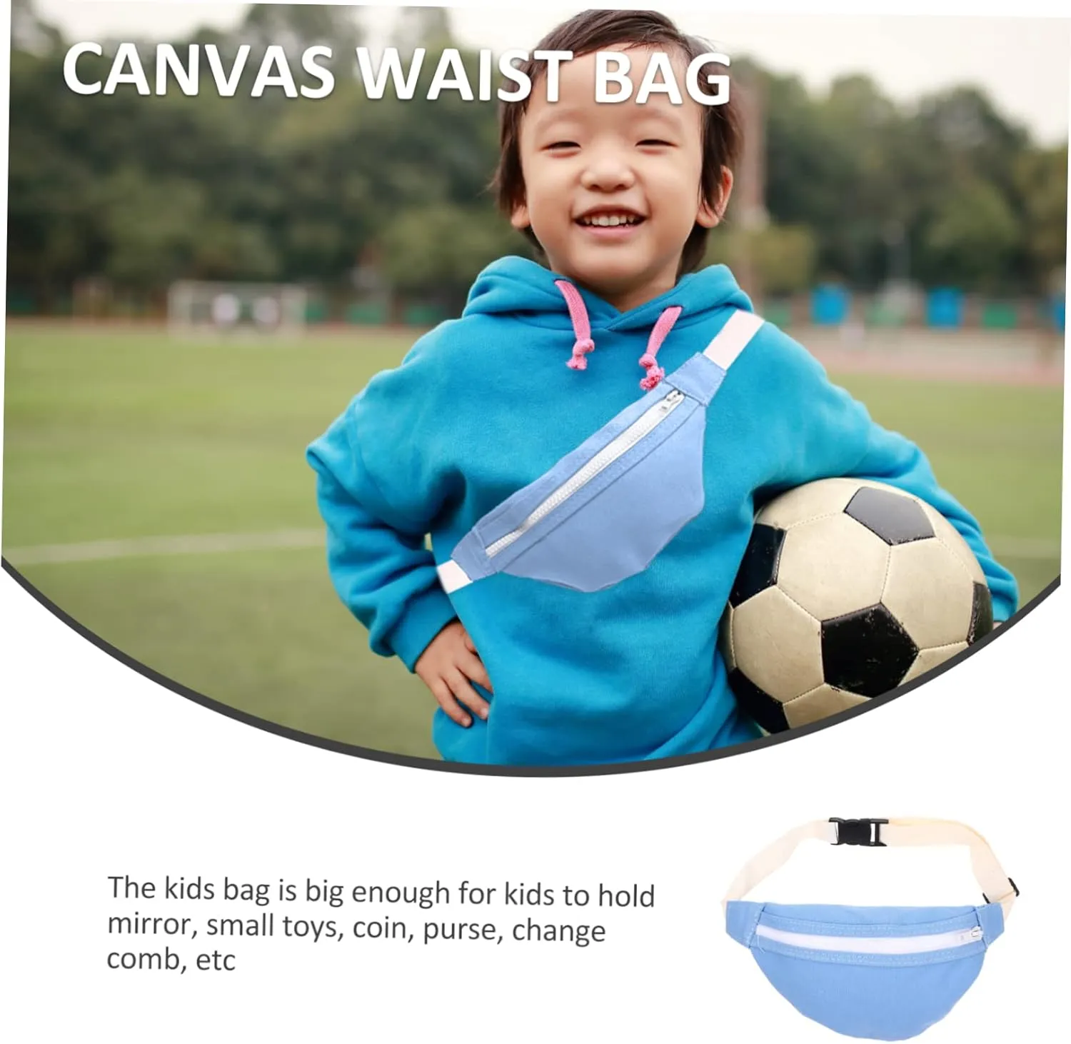 GALPADA 3pcs Multi-purpose Boy Girl Waist Bag for Boys and Girls Cross-body Canvas Pouch for Outdoor Activities Hiking and Travel Stylish Storage for and Essentials