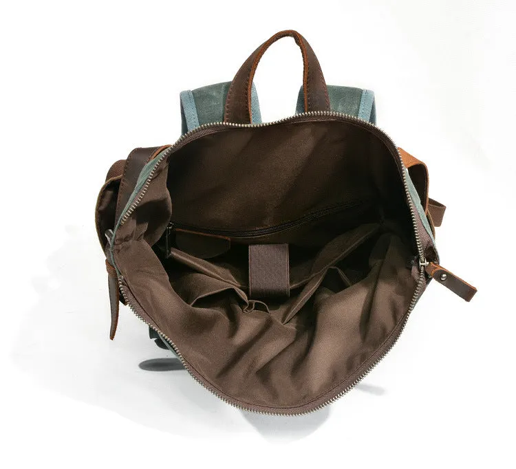 Kars Waxed Canvas & Leather Backpack