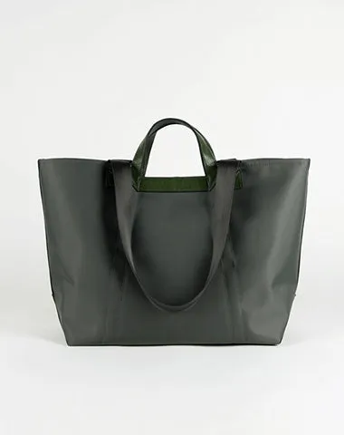 Khaki Womens Nylon Handbag Totes Khaki Womens Nylon Leather Shoulder Tote Purse for Ladies