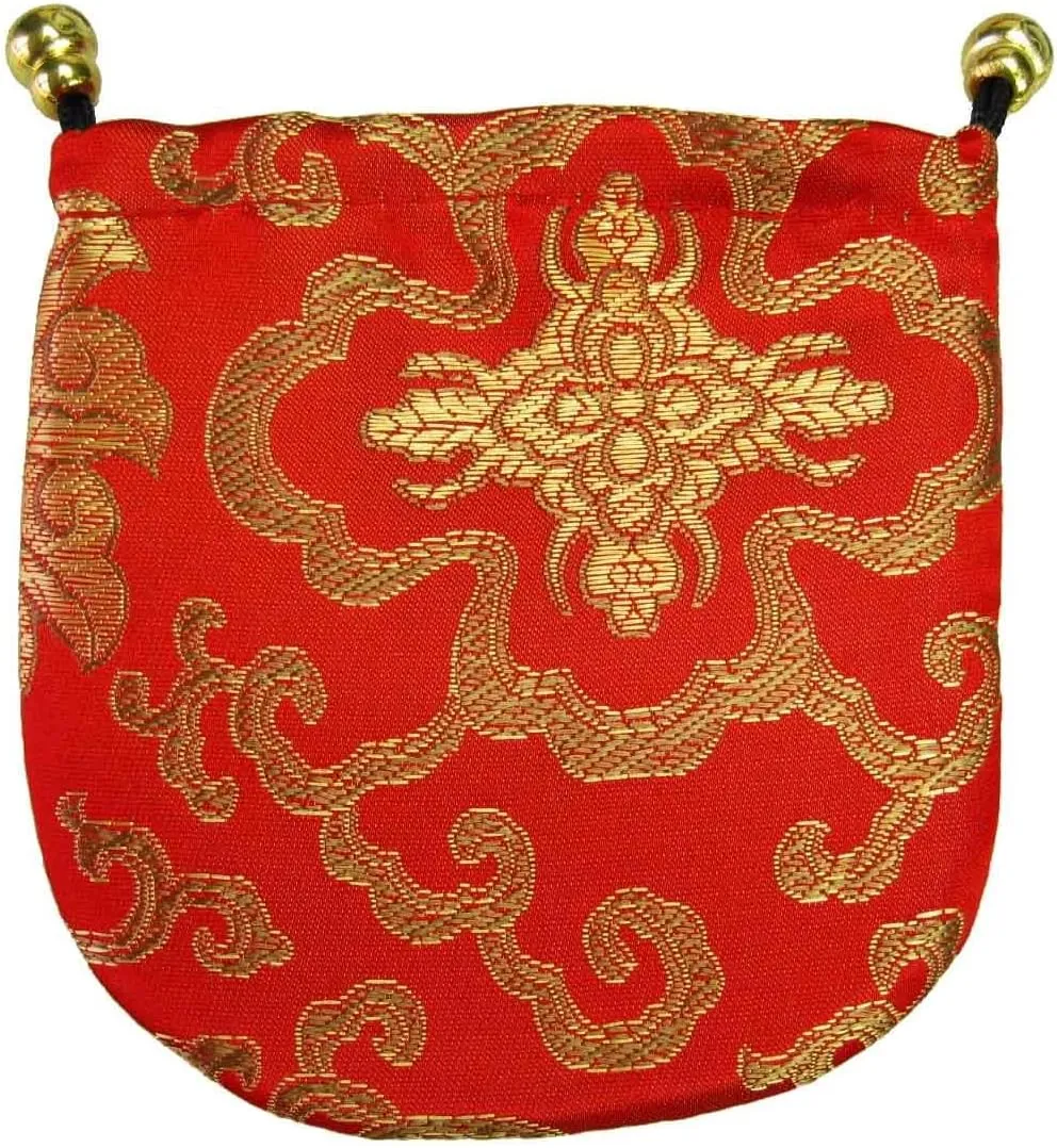 kilofly 24 pc Chinese Silk Brocade Drawstring Jewelry Bag Gift Pouch Value Set