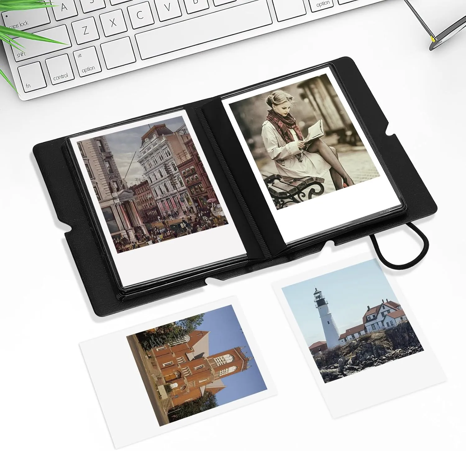 Lifting 2 Pack Mini Photo Album with 28 Pocket 2x3 Inch Pictures Fits for Fujifilm Instax Mini 7s 8 9 11 25 26 40 50s 90 Evo Z2300 Instant Camera, Polaroid Snap,Kpop Photocard Holder (White)
