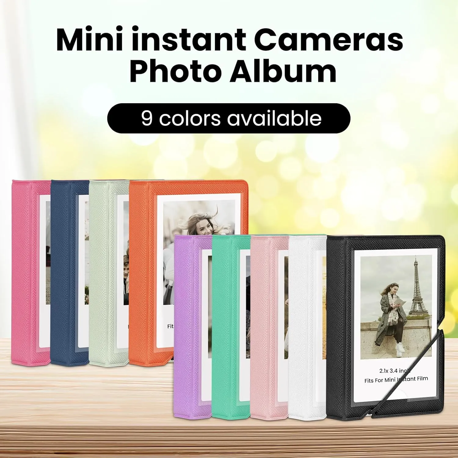 Lifting 2 Pack Mini Photo Album with 28 Pocket 2x3 Inch Pictures Fits for Fujifilm Instax Mini 7s 8 9 11 25 26 40 50s 90 Evo Z2300 Instant Camera, Polaroid Snap,Kpop Photocard Holder (White)