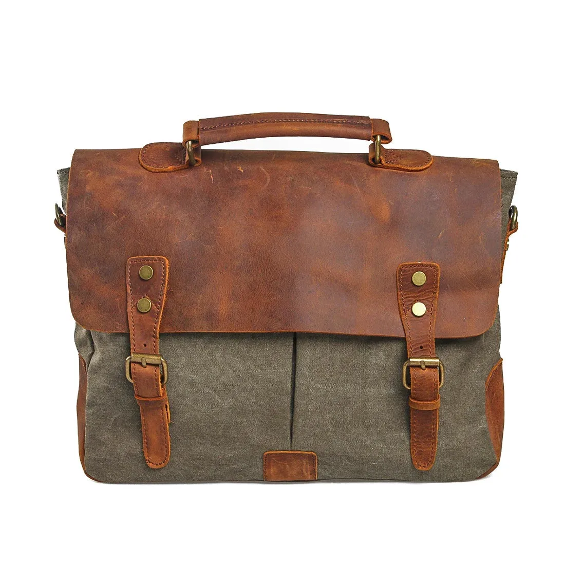 Lincoln Canvas Leather Messenger Bag