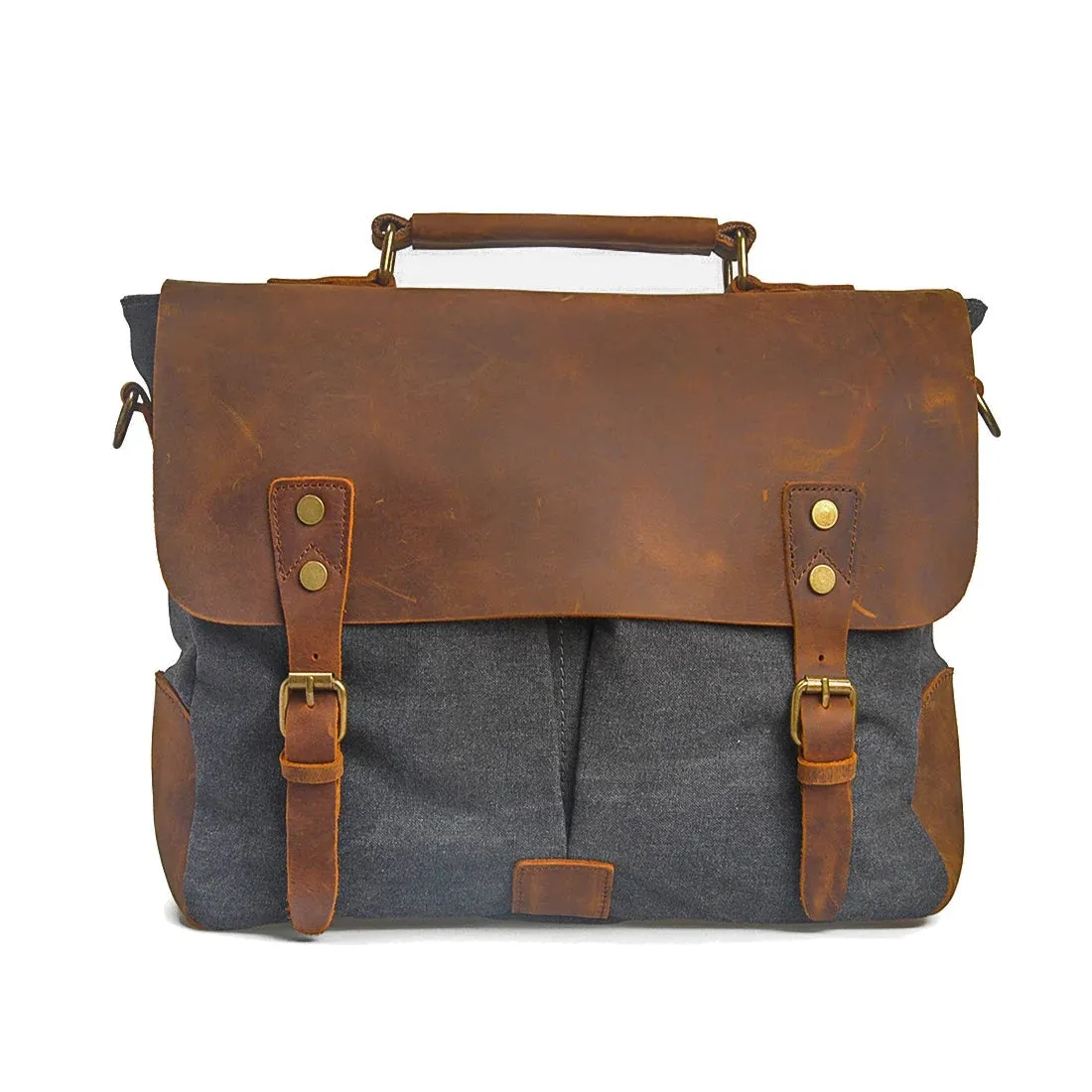 Lincoln Canvas Leather Messenger Bag