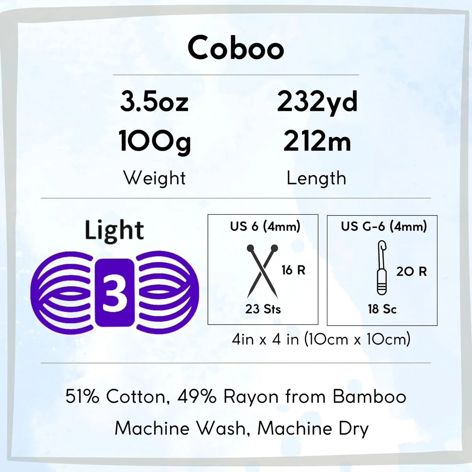Lion Brand Coboo Yellow 835-157 (3-Skeins - Same Dye Lot) DK Light Worsted #3 Cotton, Bamboo Yarn for Crocheting and Knitting with Project Bag