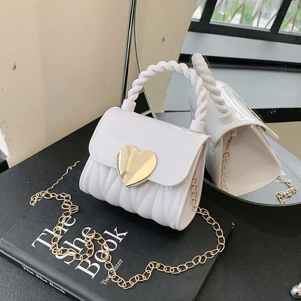 Little Girl Mini PVC Shoulder Bag, Jelly Bag Ladies Handbag Toddlers Girls' Kids Purse Crossbody Purse for Kids