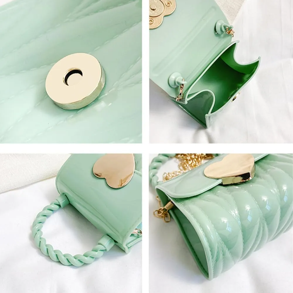 Little Girl Mini PVC Shoulder Bag, Jelly Bag Ladies Handbag Toddlers Girls' Kids Purse Crossbody Purse for Kids