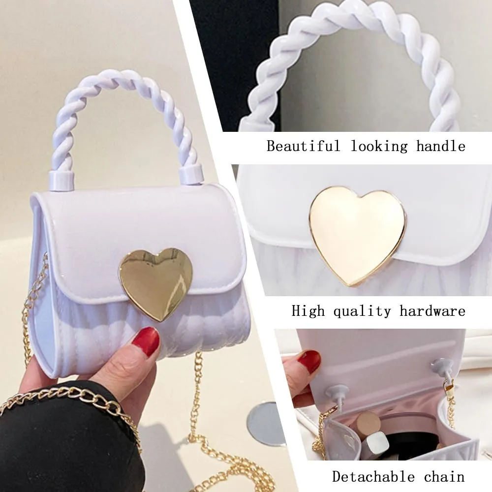 Little Girl Mini PVC Shoulder Bag, Jelly Bag Ladies Handbag Toddlers Girls' Kids Purse Crossbody Purse for Kids