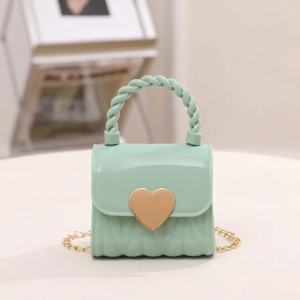Little Girl Mini PVC Shoulder Bag, Jelly Bag Ladies Handbag Toddlers Girls' Kids Purse Crossbody Purse for Kids