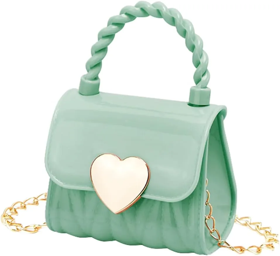 Little Girl Mini PVC Shoulder Bag, Jelly Bag Ladies Handbag Toddlers Girls' Kids Purse Crossbody Purse for Kids