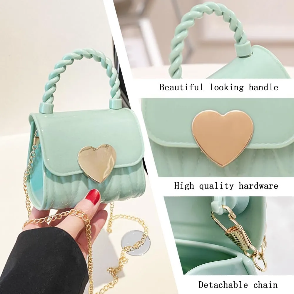 Little Girl Mini PVC Shoulder Bag, Jelly Bag Ladies Handbag Toddlers Girls' Kids Purse Crossbody Purse for Kids