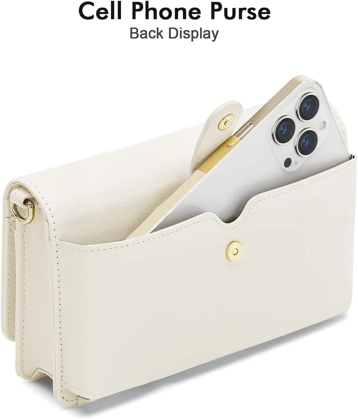 nuoku Crossbody Bag for Women Cellphone Little Purse with Credit Card Slots Lightweight Leather Wristlet Wallet