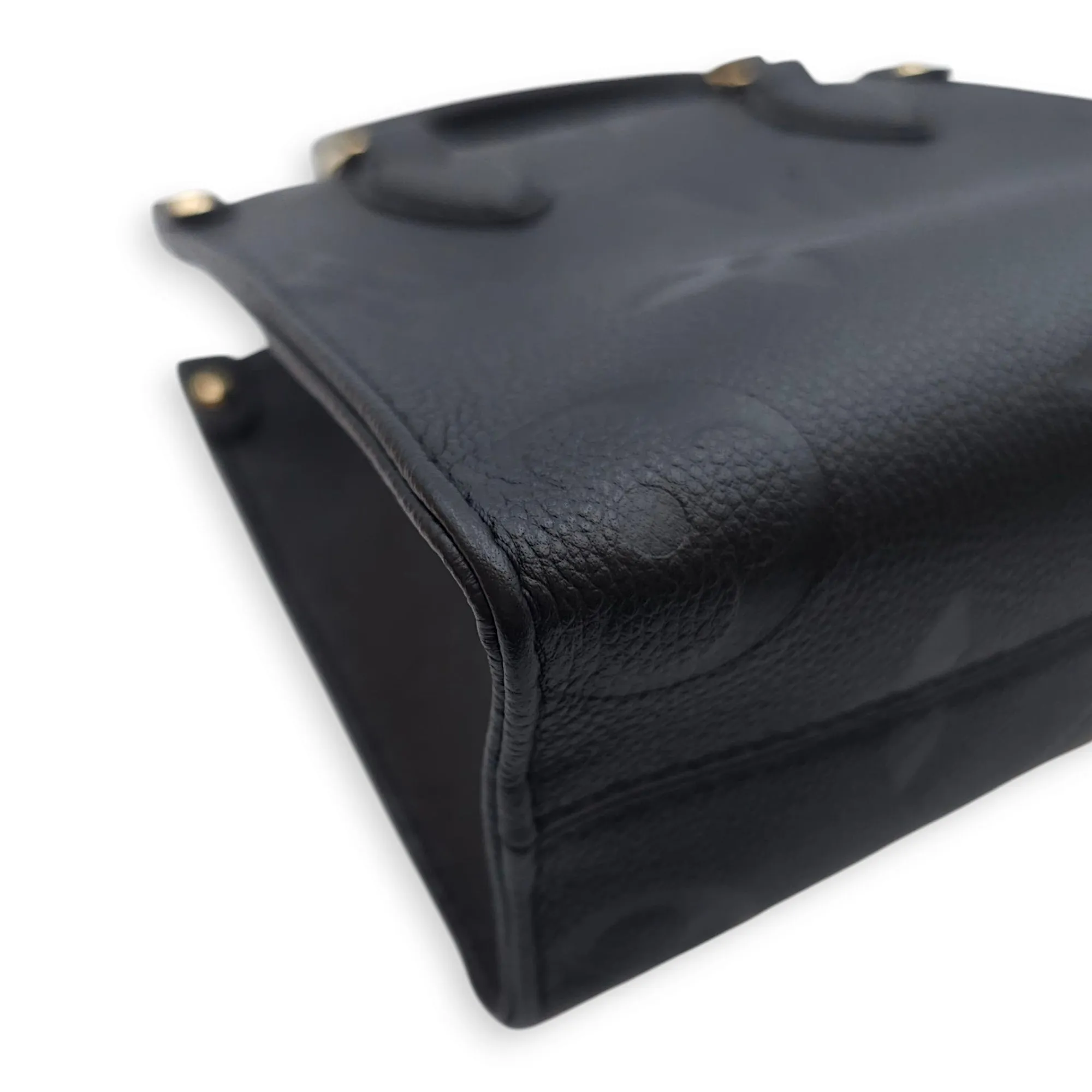 OnTheGo BB Black Crossbody Bag in Empriente Leather, Gold hardware