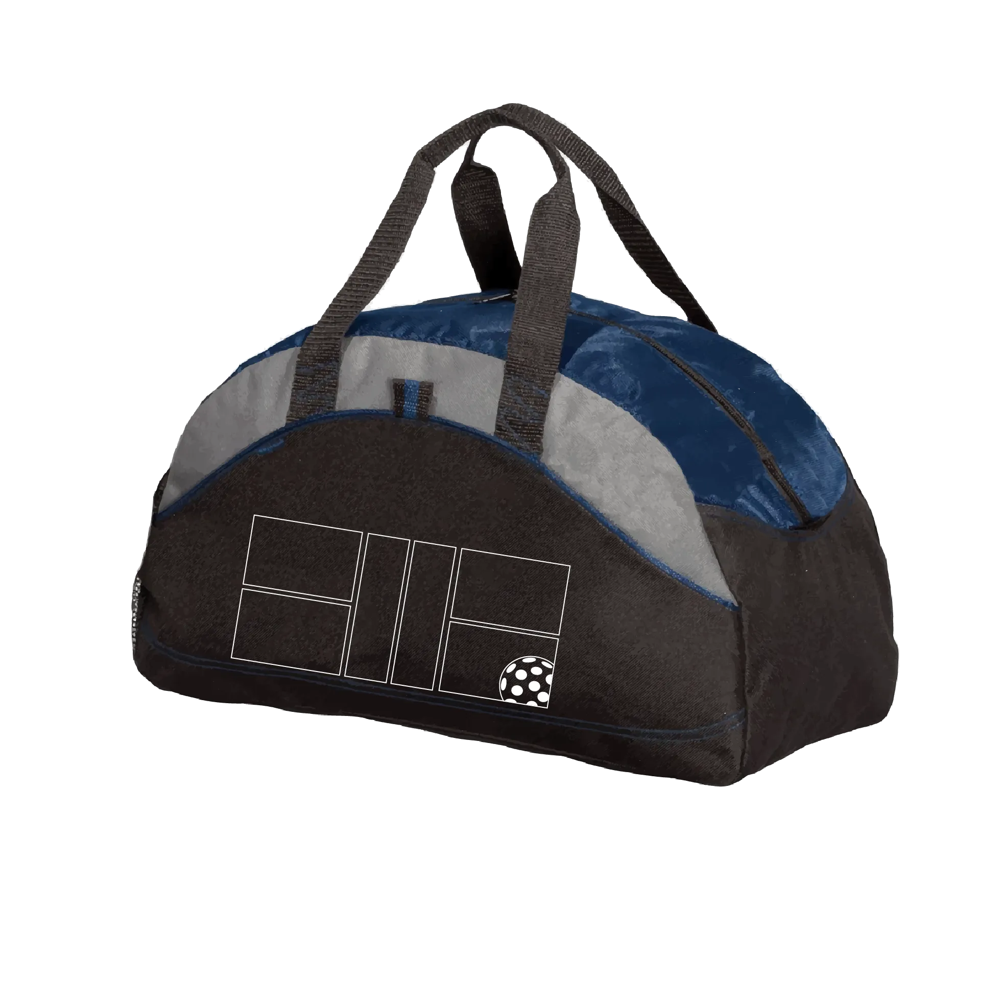Pickleball Court (White) | Pickleball Sports Duffel | Medium Size Court Bag