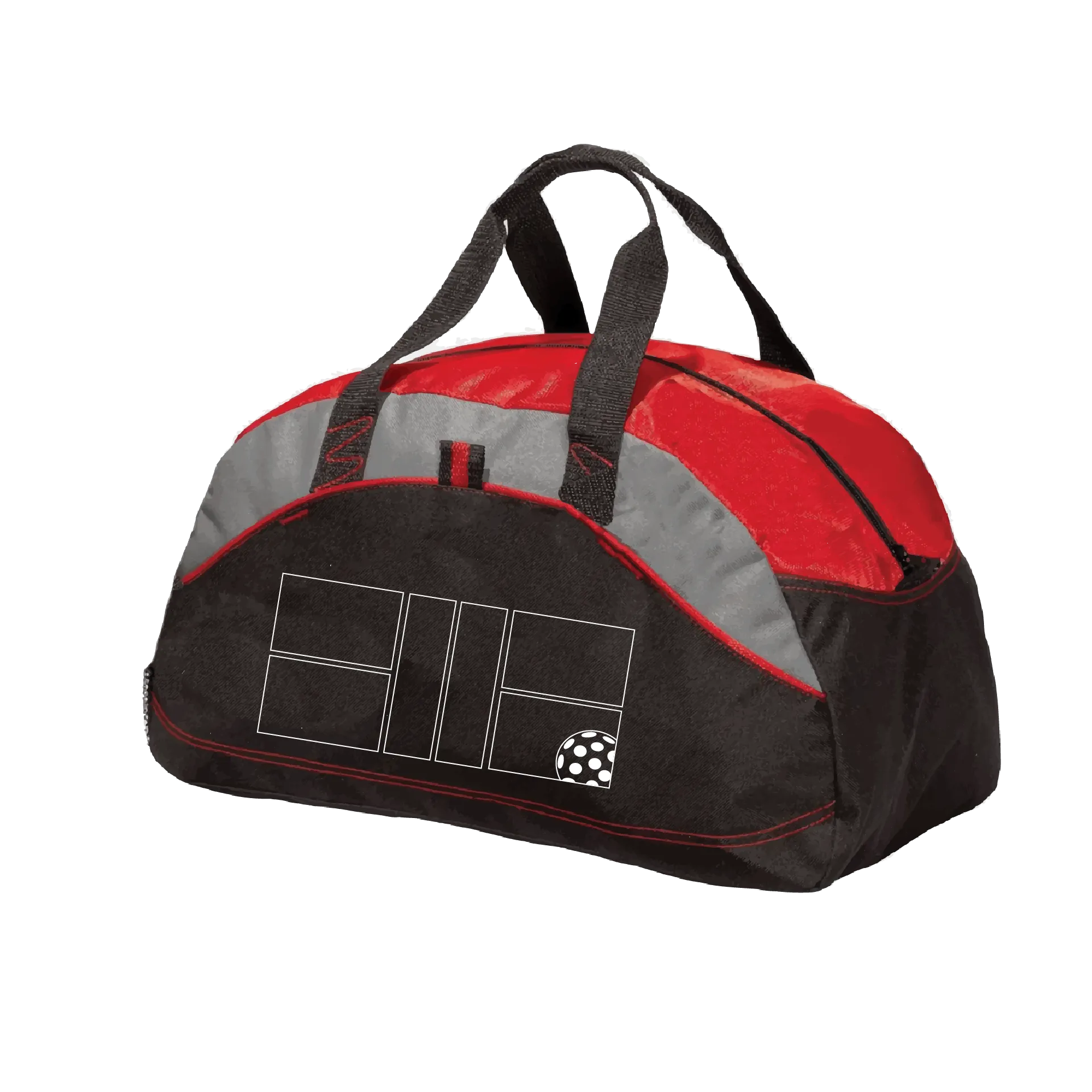Pickleball Court (White) | Pickleball Sports Duffel | Medium Size Court Bag