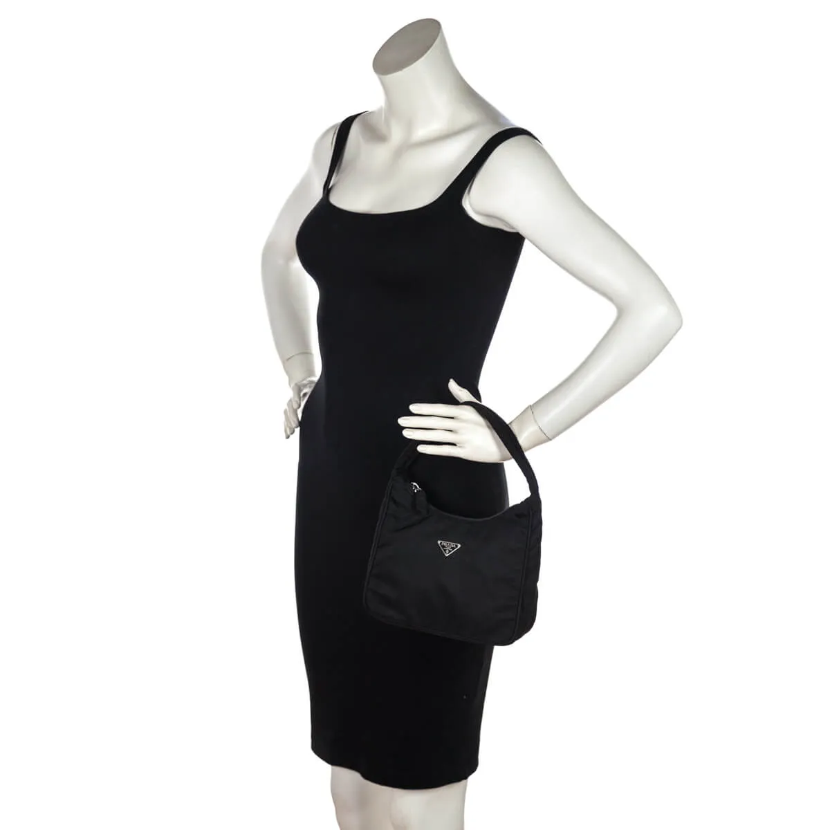 Prada Black Tessuto Mini Hobo