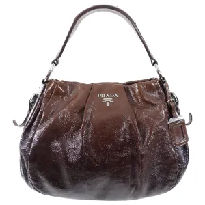 Prada Brown Ombre Patent Leather Shoulder Bag