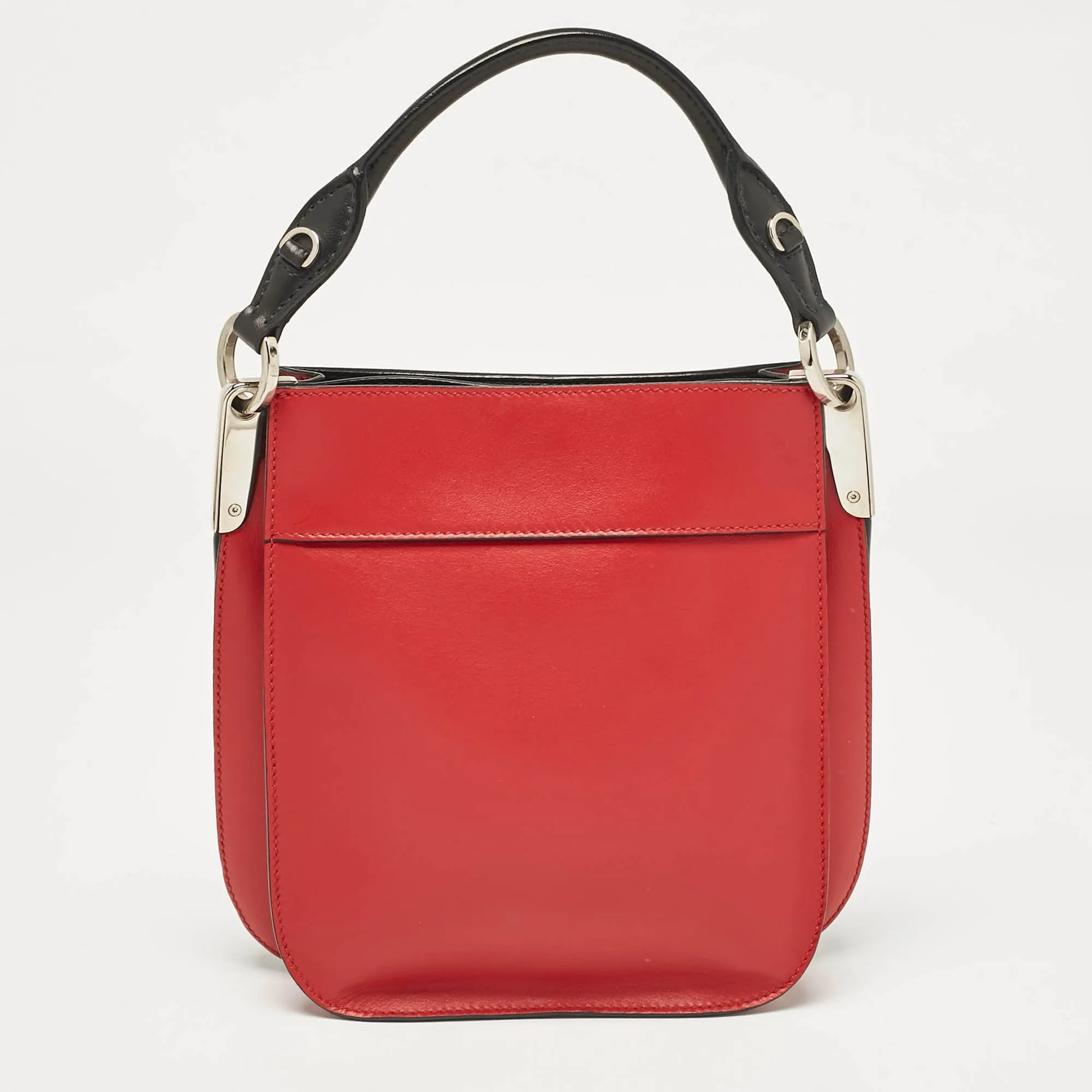 Prada Red Leather Mini Margit Hobo