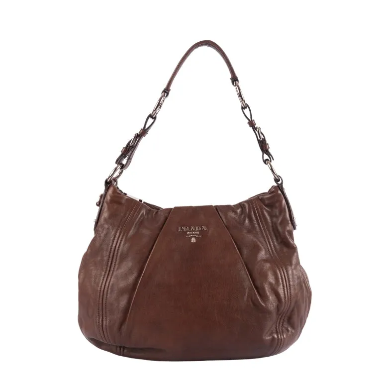 Prada Vitello Daino Bruciato Hobo Bag