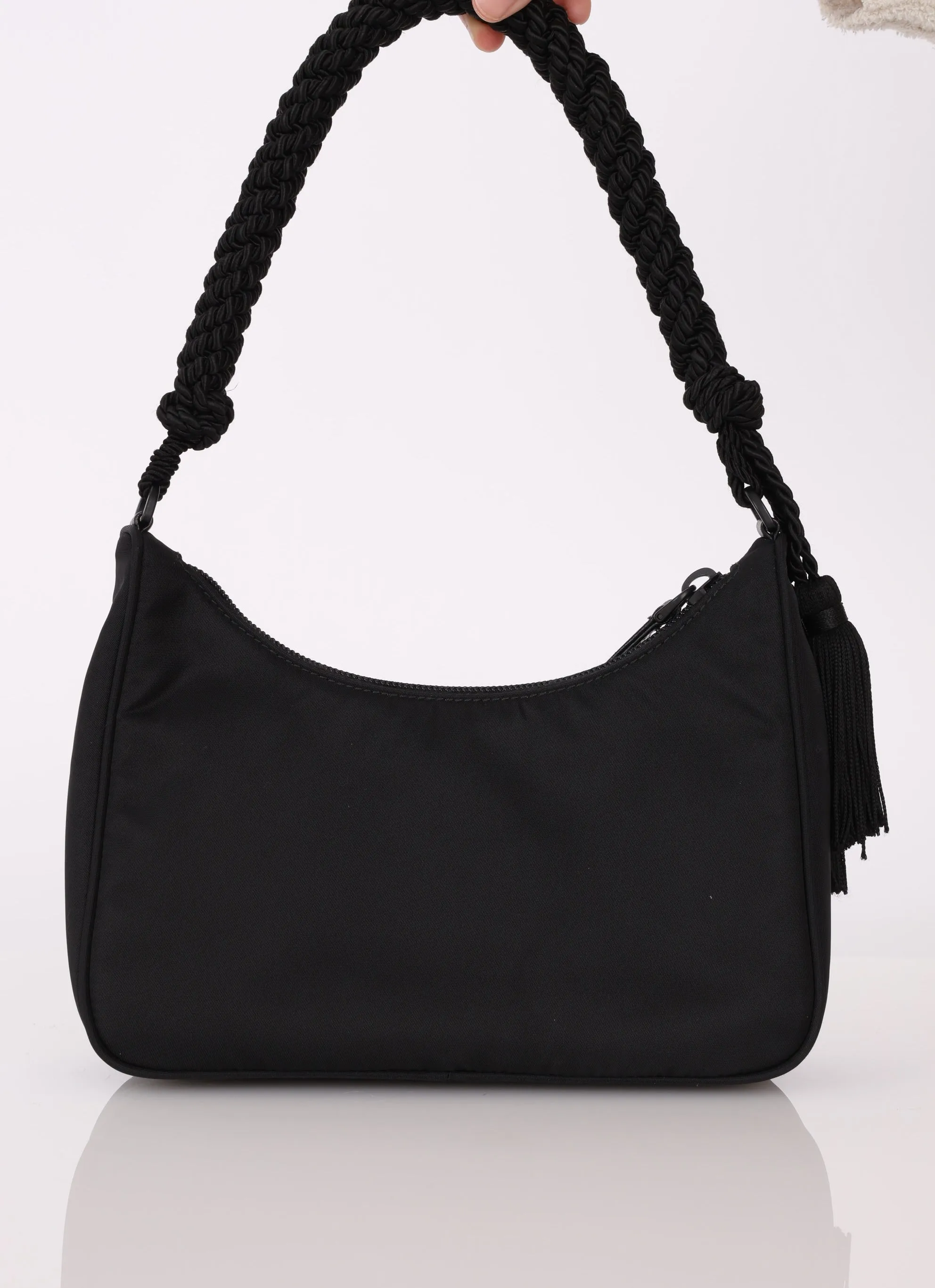 Rare Prada Nylon Beaded Tassel Shoulder Bag