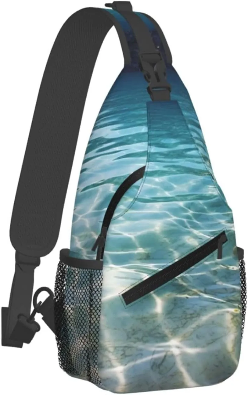 Sling Bag Crossbody Shoulder Bag Cross Chest Bag Color butterfly pattern Sling Backpack Travel Hiking Daypack
