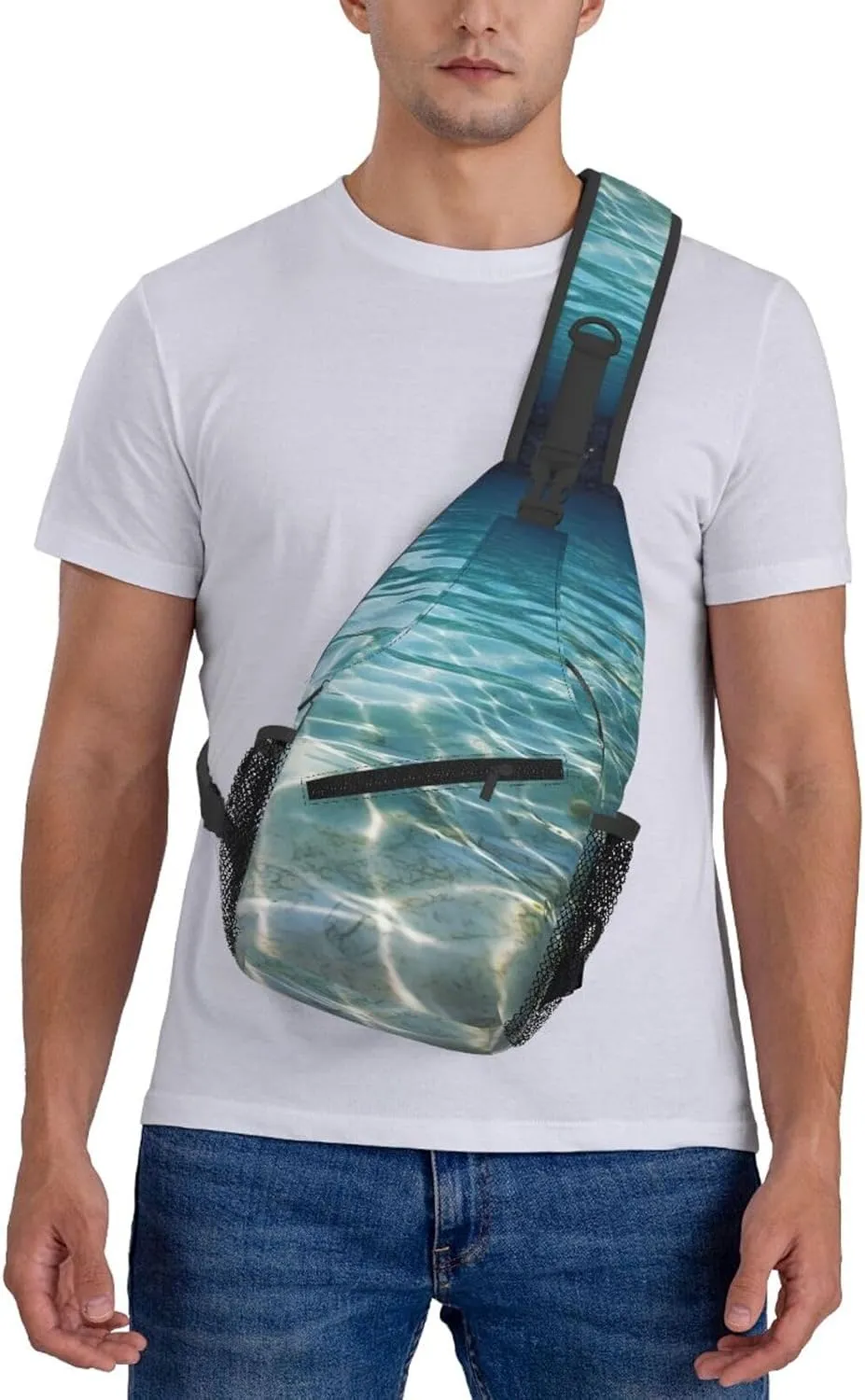 Sling Bag Crossbody Shoulder Bag Cross Chest Bag Color butterfly pattern Sling Backpack Travel Hiking Daypack