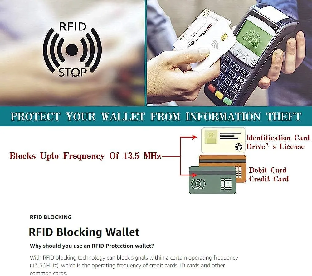 Small Womens Wallet, RFID Blocking Genuine Leather Purse Zip Around Credit Card Holder Purse Clutch Wallet with Wristlet (Black)