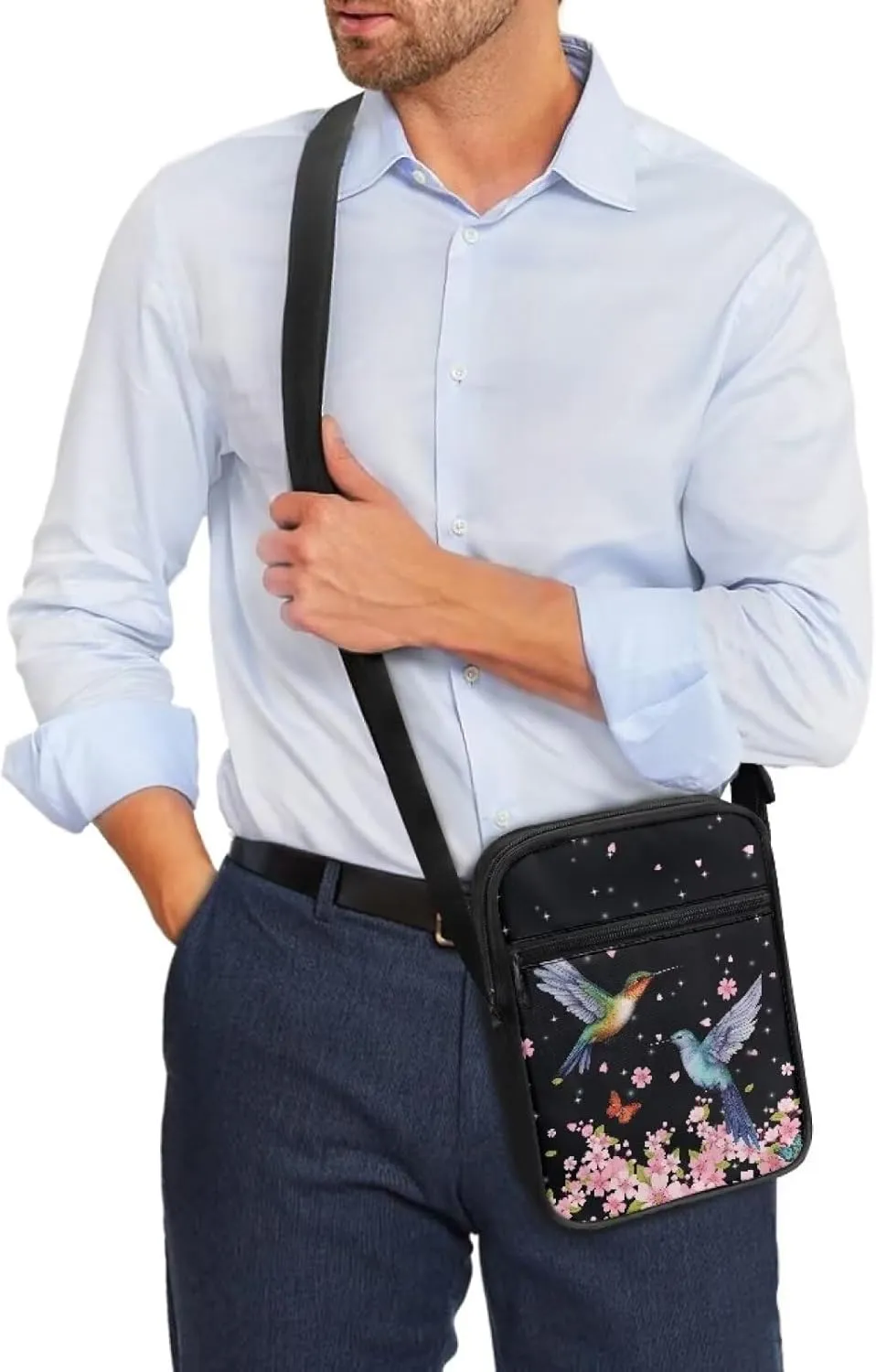 Suobstales Small Messenger Bag for Women Men Casual Shoulder Bag Crossbody Bag Travel Passport Wallet Bag for Cell Phone