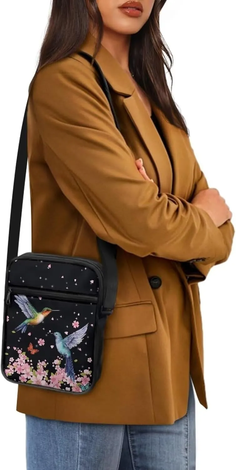 Suobstales Small Messenger Bag for Women Men Casual Shoulder Bag Crossbody Bag Travel Passport Wallet Bag for Cell Phone