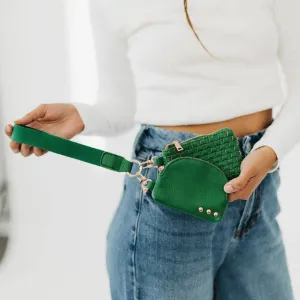 Wonderlust Woven Dual Pouch Wristlet 