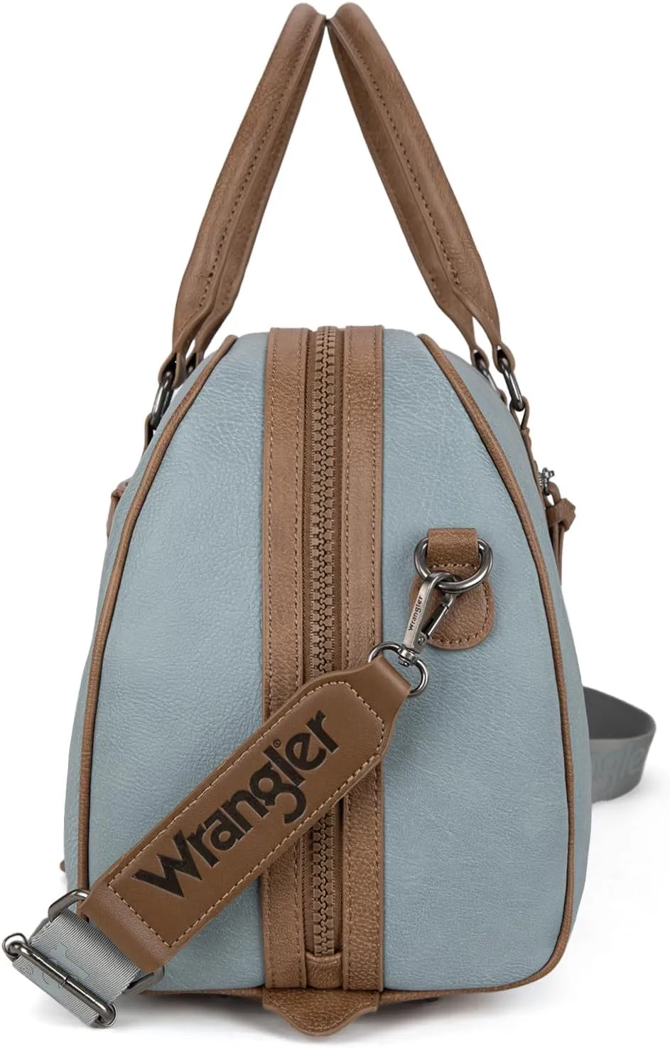 Wrangler Travel Duffel Bag Large Weekender Bag for Women Designer Carry on Overnight Bag for Trips Leather Luggage Bag Jean