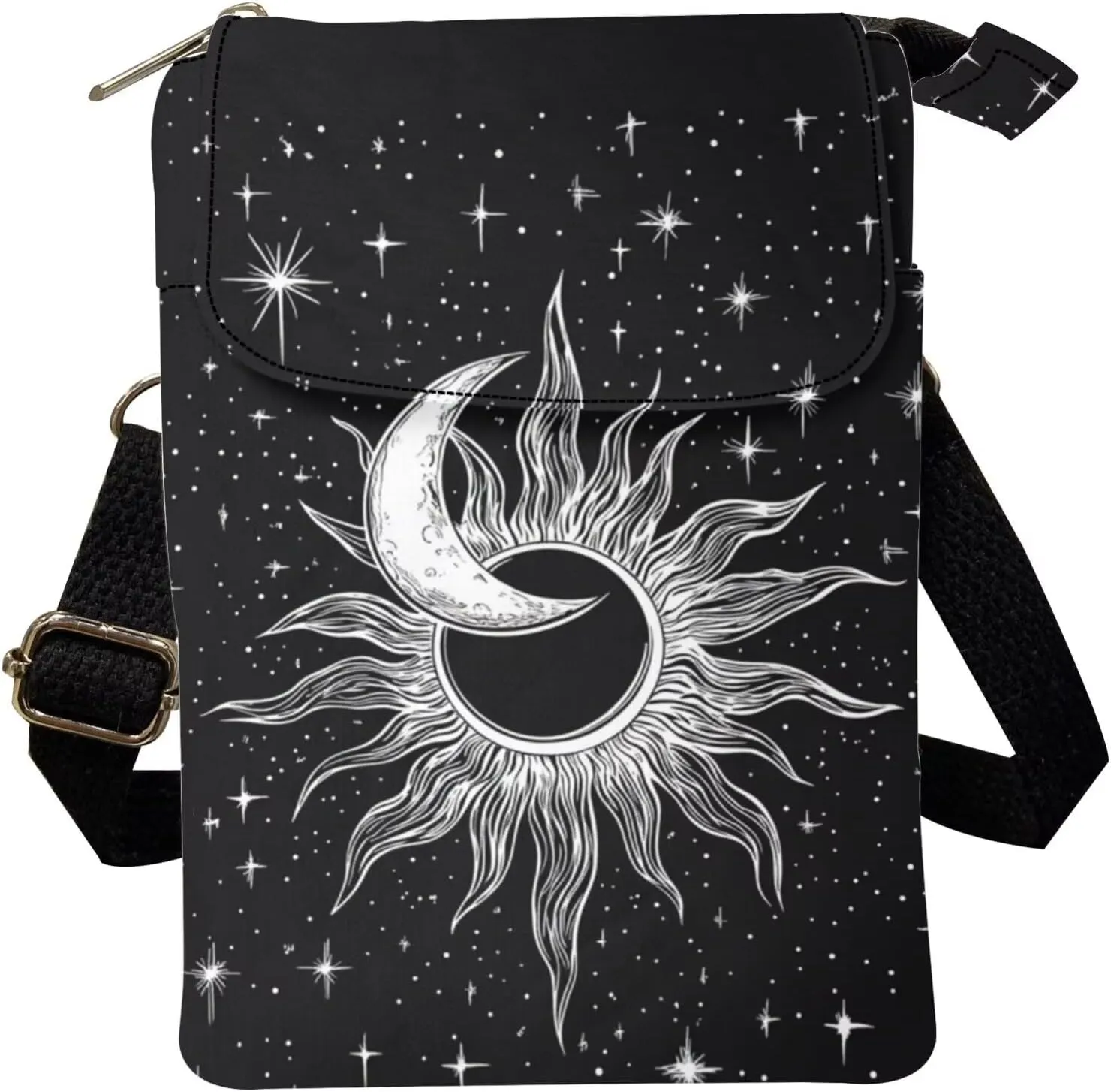 Xpyiqun Canvas Cross-body Bags for Women Small Cellphone Purse Shoulder Handbag